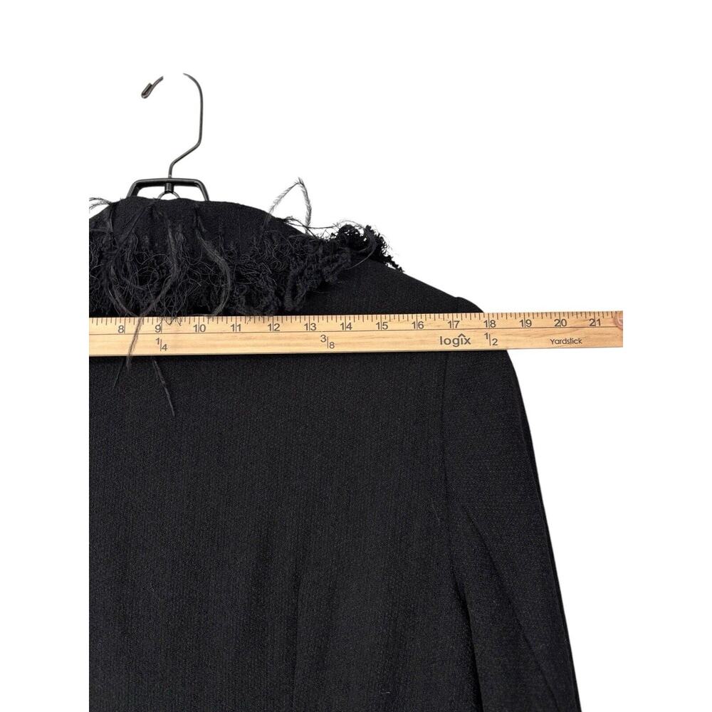 Vintage Peggy Jennings Theatre Coat Womens 1X Ostrich Feather Avant Garde Black - Picture 11 of 12